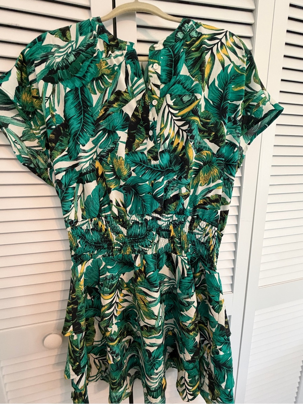 Tiered mini tropical dress